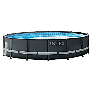 Intex Bazen s okvirom (Tamnosive boje, 19.156 l)
