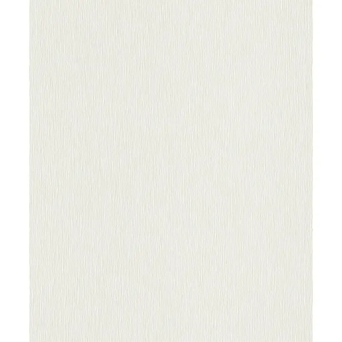 Rasch Tapetenwechsel Vliestapete Line - Weiß, Uni, 10,05 x 0,53 m - Texturierter, cremefarbener Hintergrund mit subtilen vertikalen Linien. Elegante Optik für vielseitige Designanwendungen, sanfter Farbton.