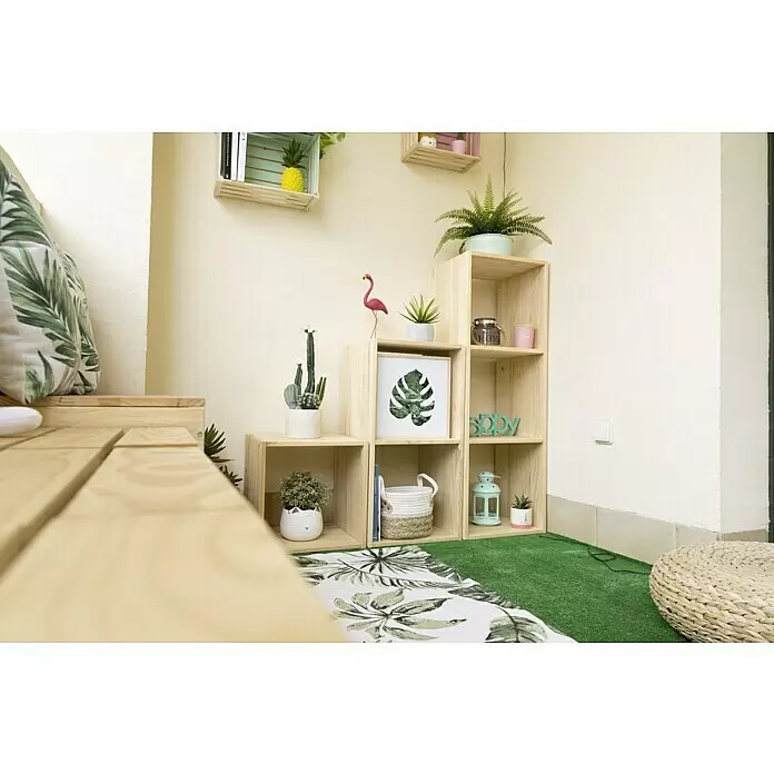 Astigarraga Dinamic Schubladenturm - 33 x 36,2 x 36,2 cm, Anzahl Schubladen: 3 Stk., Kiefernholz, Natur - Stimmungsaufnahme