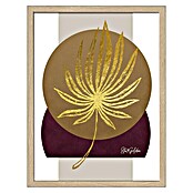 ProArt Gerahmtes Bild Golden Leaf I (B x H: 33 x 43 cm)