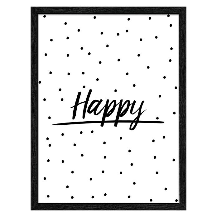 ProArt Gerahmtes Bild Happy (B x H: 33 x 43 cm)