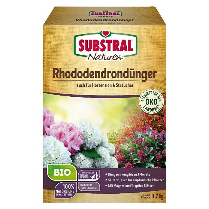 Naturen Bio Rhododendrondünger (1,7 kg, Inhalt ausreichend für ca.: 34 Pflanzen)
