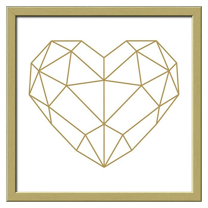 ProArt Bild Golden Polygon (Heart, B x H: 33 x 33 cm) | BAUHAUS