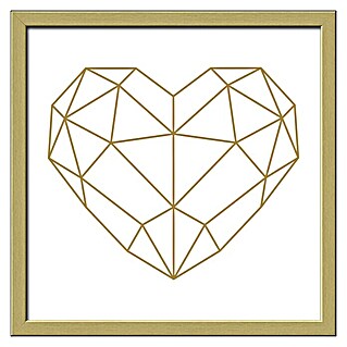 ProArt Bild Golden Polygon (Heart, B x H: 33 x 33 cm)