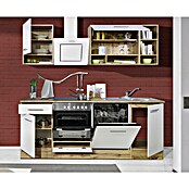 Respekta Singleküche BEKB220EWC (220 cm, Weiß)