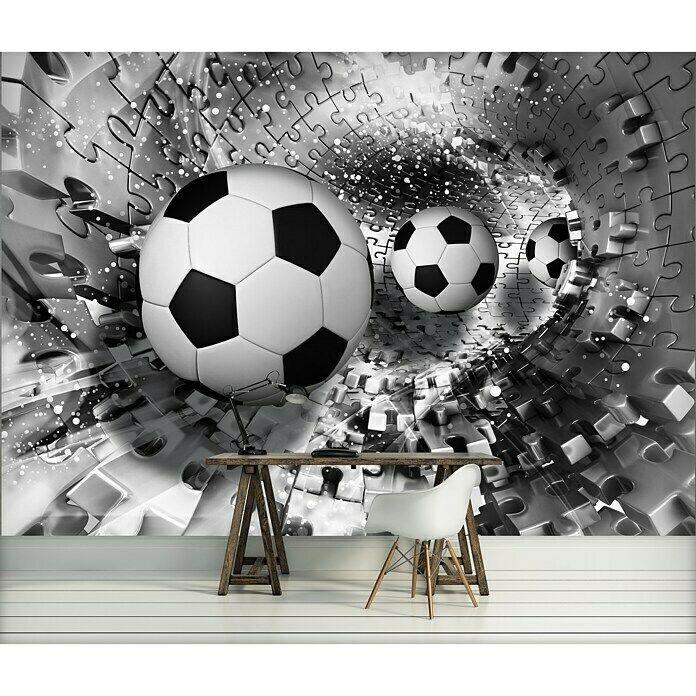 Fototapete Fußball (368 x 254 cm, Papier)