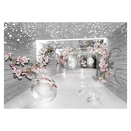 Fototapete Tunnel-Blumen
