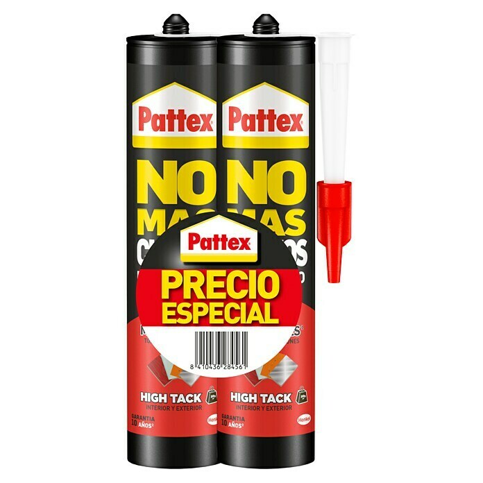 Pattex Adhesivo para montaje pack No más clavos 2 unidades (Blanco, 446 g)