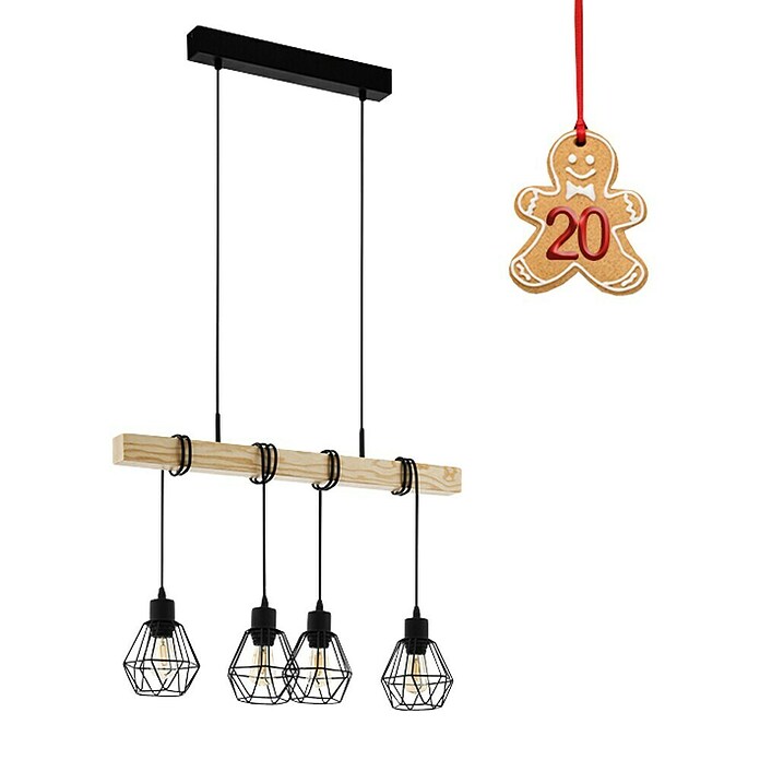 Eglo Townshend Viseča svetilka  (Višina: 110 cm) | 3015 - Pendelleuchte Wohnraum | CACA - Pendelleuchte Wohnraum | CAC - Indoorleuchten | CA - Beleuchtung | C - Elektro | BAUHAUS