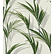 FREUNDIN HOME COLLECTION III Vliestapete Blätter (Weiß/Grün, Floral, 10,05 x 0,53 m)