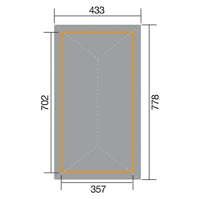 Weka Pavillon Gartenoase 651 B (L x B: 778 x 443 cm)