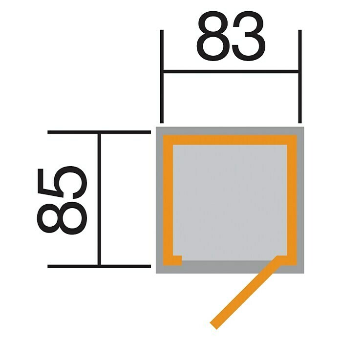 Weka Geräteschrank 361Außenbreite inkl. Dachüberstand: 100 cm, Außentiefe inkl. Dachüberstand: 105 cm, Holz, Natur View From Above