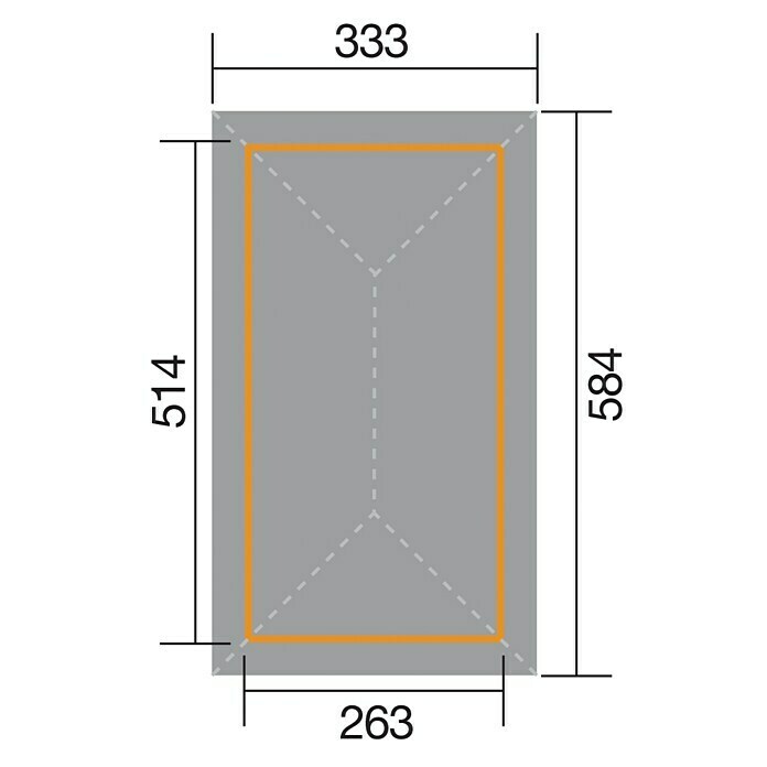 Weka Pavillon Gartenoase 651 B (L x B: 584 x 333 cm)