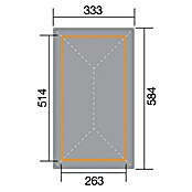 Weka Pavillon Gartenoase 651 B (L x B: 584 x 333 cm)