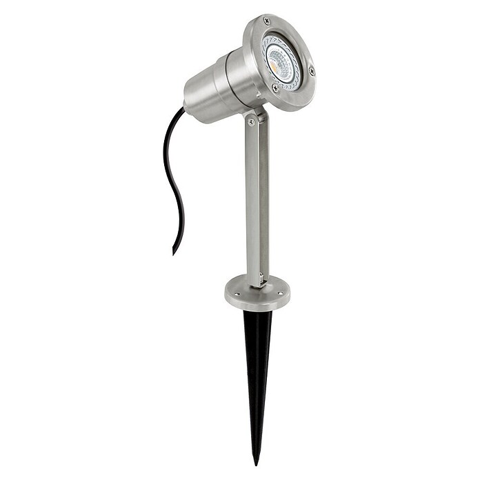 Eglo LED-Erdspießleuchte Nema (5 W, Edelstahl, L x B x H: 11 x 8,5 x 24 cm)
