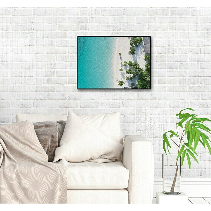 Cuadro enmarcado Playa 1 (70 x 50 cm, Multicolor)