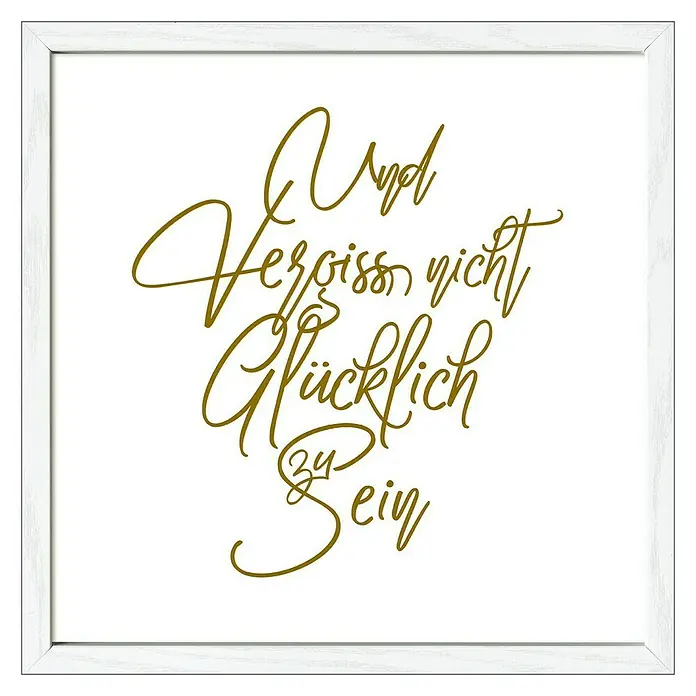ProArt Bild - Glücklich sein, B x H: 33 x 33 cm - Vorderansicht