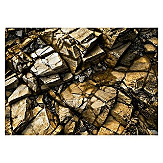 Fototapete Goldene Felsen (B x H: 254 x 184 cm, Vlies)