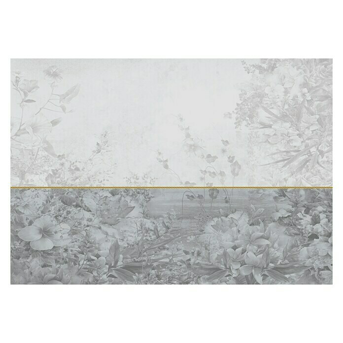 Fototapete Graue Blumen (368 x 254 cm, Papier)