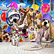 Fototapete Selfie-Hunde III (254 x 184 cm, Vlies)