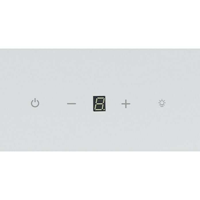 Hera im 525 Respekta Max. 59,5 | cm, BAUHAUS Weiß/Silber) Normalbetrieb, m³/h (Breite: Schräghaube Luftleistung: