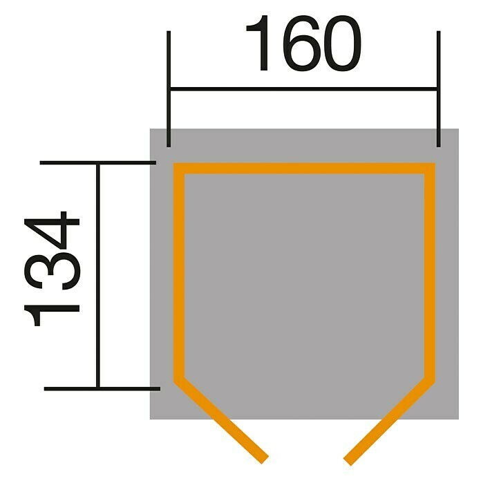 Weka Gerätehaus 394Außenbreite inkl. Dachüberstand: 171 cm, Außentiefe inkl. Dachüberstand: 138 cm, Holz, Natur Unknown