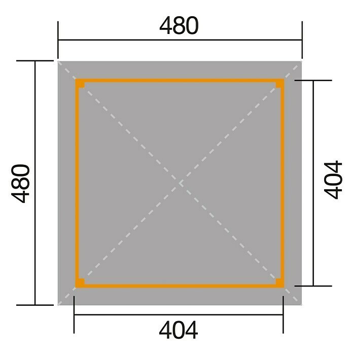 Weka Pavillon (L x B: 480 x 480 cm)