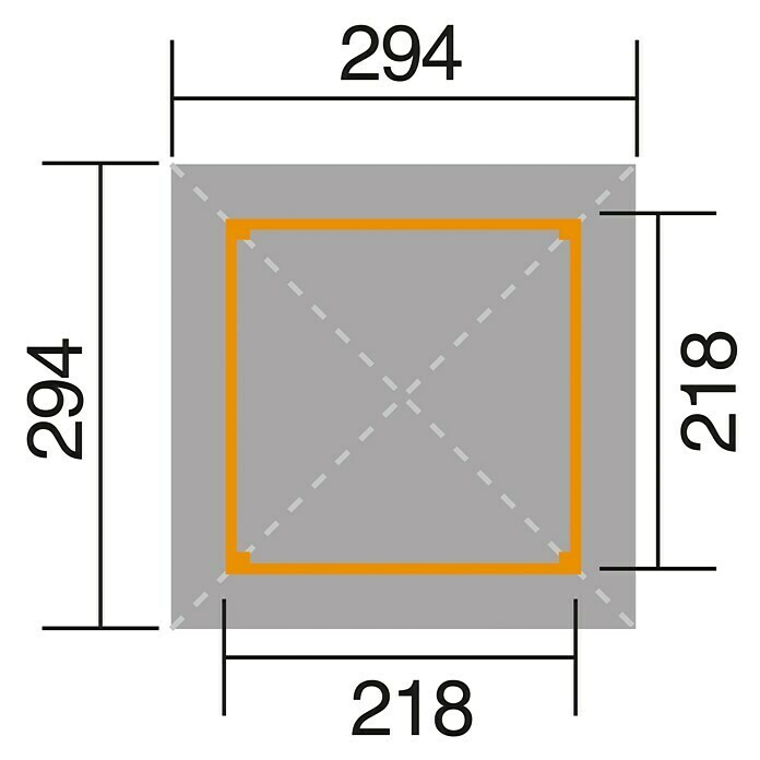 Weka Pavillon (L x B: 294 x 294 cm)