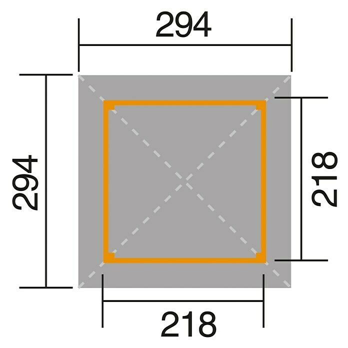 Weka Pavillon Gartenoase 651L x B: 294 x 294 cm Unknown