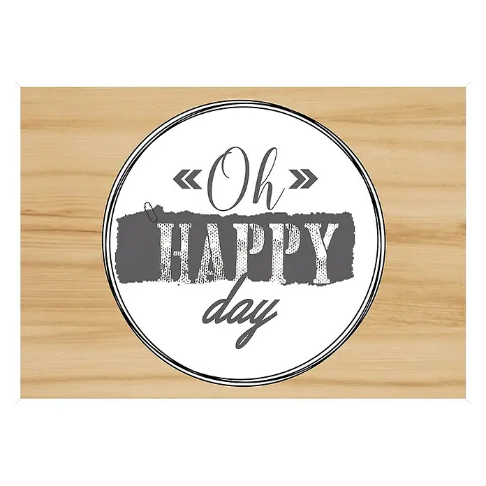 Armario de contadores Decorativo - Oh Happy Day, 50 x 35 cm - Letrero decorativo "Oh Happy Day". Perfecto para decorar paredes o estanterías y crear un ambiente positivo y alegre.