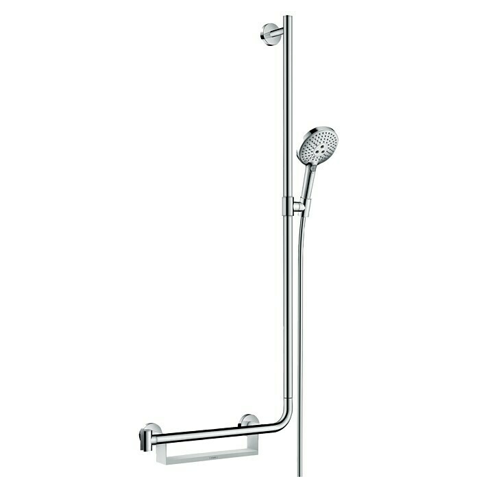 Hansgrohe Brausegarnitur Raindance Select S 120 (Art Strahl: Rain, RainAir, Whirl, Chrom, Halterung links)