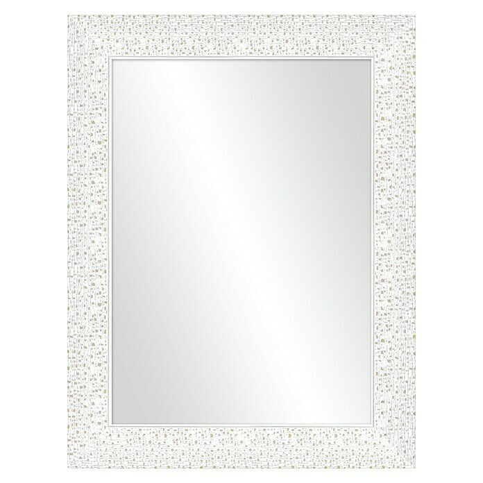 Espejo de pared Milán (66 x 86 cm, Blanco/Dorado)