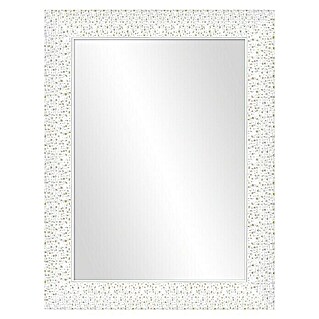 Espejo de pared Milán (65,5 x 85,5 cm, Blanco/Dorado)