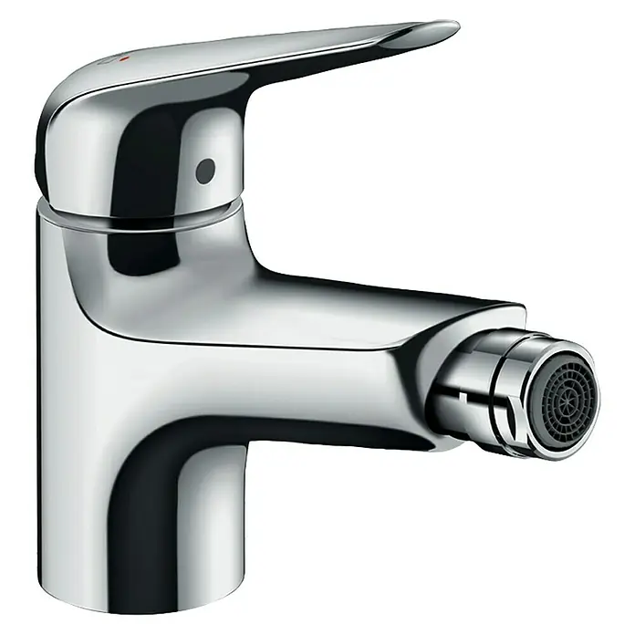 Hansgrohe Novus Bidetarmatur 70 - Chrom, Glänzend - Glänzender Chrom-Bidet-Mischer mit Hebel zur Regulierung der Wassertemperatur und Durchflussmenge.