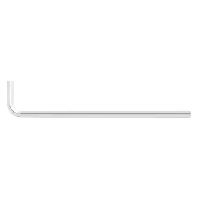 Matador Stiftschlüsselsatz Lang - 3 -tlg., Schlüsselweite: 2 mm - 3 mm - Nahaufnahme eines silbernen Inbusschlüssels, ideal für Heimwerkerprojekte und Reparaturen. Ein praktisches Werkzeug für jede Werkstatt.