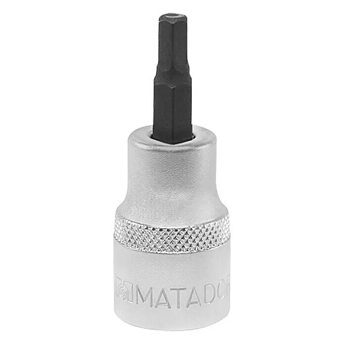Matador Steckschlüsseleinsatz - Schlüsselweite: 6 mm, Innensechskant, Länge: 45 mm, ⅜″