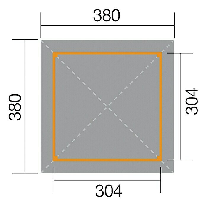 Weka Pavillon 651 (3,8 x 3,8 m, Fichte)