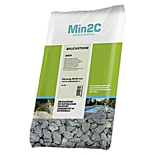 Min2C Ukrasno lomljeno kamenje (Alpski zelene boje, Granulacija: 30 mm - 60 mm, 25 kg)
