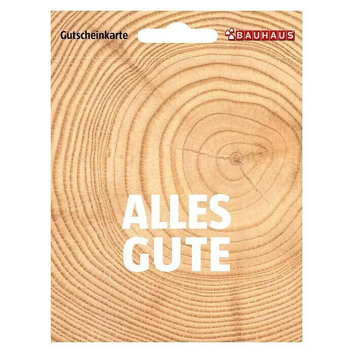 Gutscheinkarte - Per Postversand, Individueller Betrag, Holz