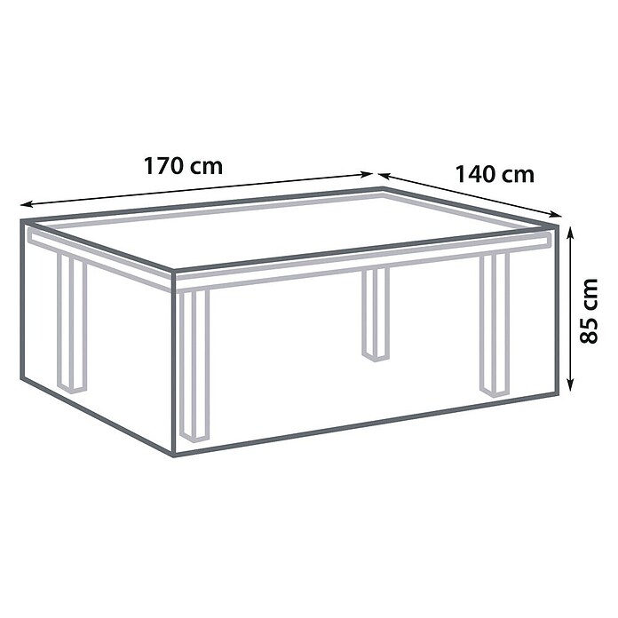 Sunfun Funda protectora para conjunto (Pequeño, L x An: 170 x 140 cm, Poliéster)