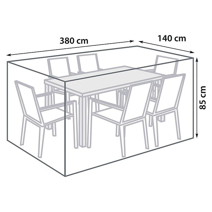 Sunfun Funda protectora para conjunto (L x An: 380 x 140 cm, Poliéster)
