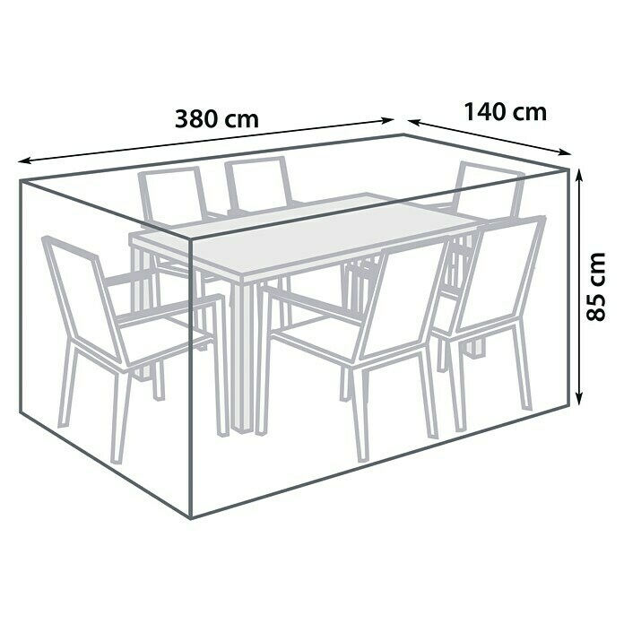 Sunfun Sitzgruppen-SchutzhülleL x B: 380 x 140 cm, Polyester Unknown