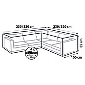 Sunfun Funda protectora para conjunto de jardín (320 x 100 x 85 cm)