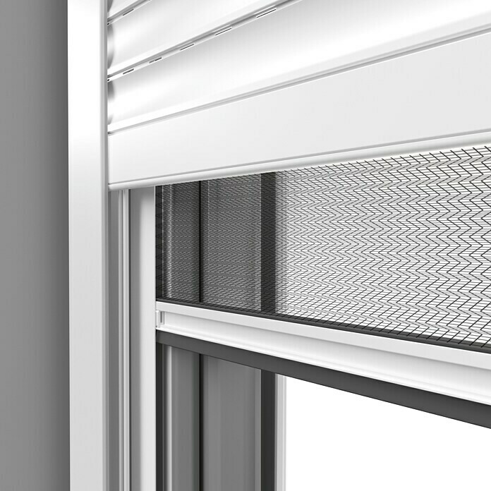 Windhager Insektenschutzfenster Expert Plisseefenster (B x H: 100 x 120 cm, Weiß, Schnellmontagefedern)