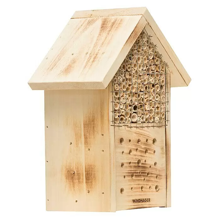 Windhager Insektenhotel Zur Post - 12 x 20 x 27 cm, Natur