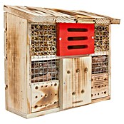 Windhager Insektenhotel Zur Linde (30 x 13,5 x 27 cm, Naturbraun/Rot)