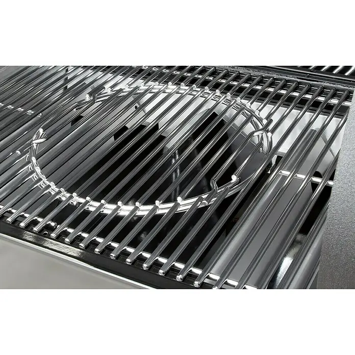 Weber Barbacoa de pellets Smoke Fire EX4 GBS - Superficie de la parrilla (An x Pr): 61 x 46 cm, Negro - Parrilla de acero inoxidable con un corte redondo para asados versátiles. El accesorio perfecto para cualquier maestro de la parrilla.