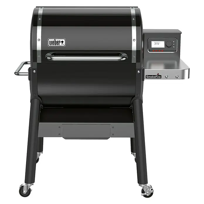 Weber Barbacoa de pellets Smoke Fire EX4 GBS - Superficie de la parrilla (An x Pr): 61 x 46 cm, Negro - Aquí tienes una parrilla de pellets Weber SmokeFire, perfecta para deliciosas comidas a la barbacoa.