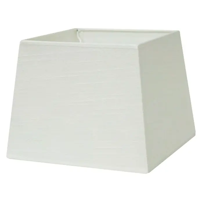 Idp Lampshades Pantalla de lámpara Cuadrada - L x An x Al: 16 x 20 x 16 cm, Crudo, Lino - Pantalla de lámpara cuadrada blanca: Un diseño elegante que añade una luz suave y difusa a cualquier habitación. Complemento elegante para el hogar.