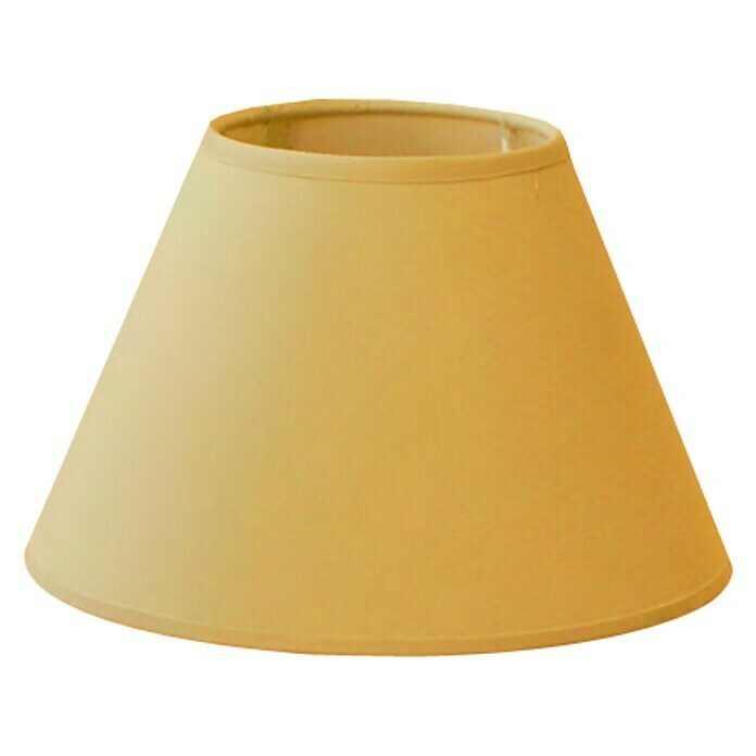 Idp Lampshades Pantalla de lámpara Cónica baja (Ø x Al: 25 x 17 cm, Mostaza, Algodón, Cónica)